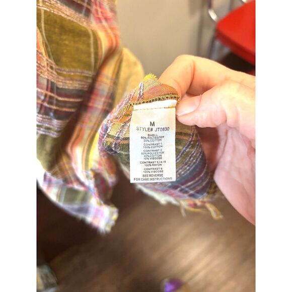 Oli & Hali LOVE Patchwork Top Boho Oversized Mixed Fabric Cottagecore - Picture 5 of 5